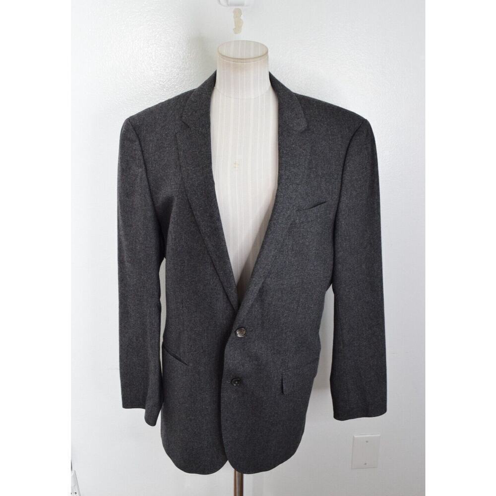 Boss Hugo Boss Hutson 2 US 40L Gray Virgin Wool Blend Colombo Two Button
